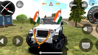 Dollar Song Modified Mahindra White Thar 😈 Indian Cars Simulator 3D  Android Gameplay Part 6 [upl. by Novaat]