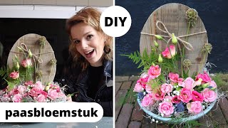 Bloemstuk pasen 🌸🐣  Cursus bloemschikken 70  Carlein Tukkers [upl. by Kerril]