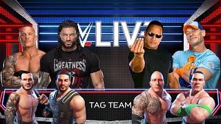 Roman Reigns  Randy Orton vs The Rock  John Cena  Tag Team WWE 2K Battleground [upl. by Avehstab]