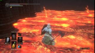 Dark Souls 3  Shield blocks fire damage from walking in lava [upl. by Tijnar]