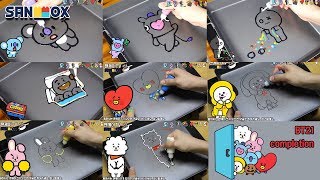 BTS 방탄소년단 Character BT21 Shooky Mang Koya Van Tata Chimmy RJ Cooky edible Pancake art [upl. by Rozanne]