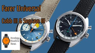 Premiere Farer Universal Seagrave and Cobb monopusher chronographs GMT [upl. by Bonne693]