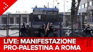 LIVE Roma manifestazione proPalestina non autorizzata Città blindata diretta video [upl. by Serica107]