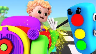 Red Light Green Light Dance Party  Nursery Rhymes amp Kids Songs [upl. by Rehtaeh940]