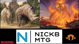 MTG  Modern  Crashing Footfalls  Another League with the Rhinos [upl. by Ahsaelat]