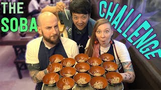 100 Bowls SOBA NOODLE Challenge With Simon amp Martina in Yokohama Japan [upl. by Aitnahs]