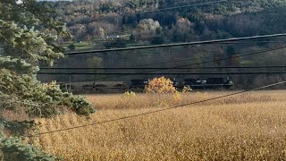 NS Ballast train passes Otego [upl. by Asiuqram770]