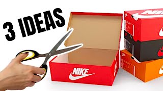 How to reuse Shoe Boxes at home  3 Amazing Ideas  Best out of waste [upl. by Otti827]