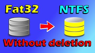 How to convert FAT32 to NTFS without deleting volume and Fat32 limitations [upl. by Enileuqcaj]