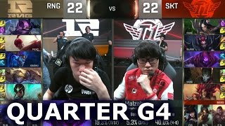 SKT vs RNG  Game 4 Quarter Finals Worlds 2016  LoL S6 World Championship SK Telecom T1 vs RNG G4 [upl. by Phillane]