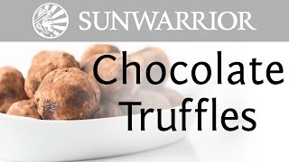 Vegan Recipe  Chocolate Truffles  Sunwarrior [upl. by Keverne431]