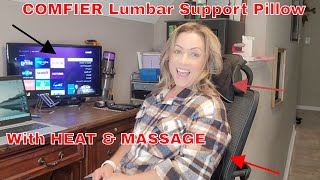 Comfier Lumbar Support Pillow with HEAT amp MASSAGE  REVIEW [upl. by Collette149]