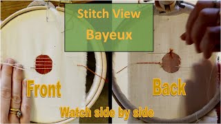 How to Embroider Bayeux Stitch  Laid and Couch [upl. by Stickney676]