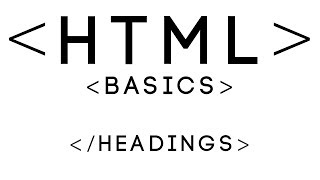 HTML Basics Tutorial 5  Headings [upl. by Yager404]