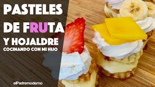 PASTELES de HOJALDRE Fáciles  Receta de crema pastelera Miguelitos [upl. by Sumedocin68]