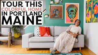 Tour this Muralists Colorful Home in Portland Maine  Home Tour  HGTV Handmade [upl. by Attenweiler]