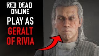 RED DEAD ONLINE  Geralt of Rivia Witcher Character Creation [upl. by Metsky]