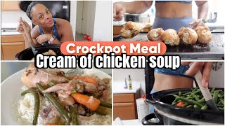 DUMP AND GO CROCK POT MEAL  cream of chicken and Rice Soup [upl. by Asseret96]