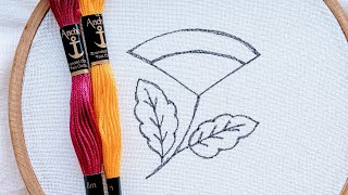 VERY EASY AND BEAUTIFUL FLOWER HAND EMBROIDERY DESIGN FOR BEGINNERS [upl. by Hepza]