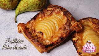 Recette de Feuilletés Poire Amande [upl. by Aisorbma55]