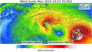 Hurricane Milton  Storms detected in the 20241005 00z GFS Run [upl. by Reffinnej]