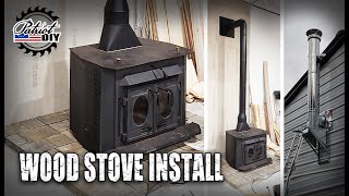 Wood Stove Install  DuraVent Through The Wall Kit [upl. by Anirehtac904]