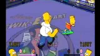 Simpsons Wrestling Playstation Gamplay Homer VS Bart [upl. by Tnerual]