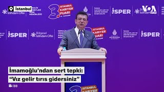 Belediye soruşturmalarına İmamoğlu’ndan sert tepki “Vız gelir tırıs gidersiniz” VOA Türkçe [upl. by Arodoeht673]