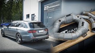 MERCEDES E63s AMG  QT DOWNPIPES [upl. by Marilla]