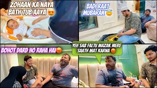 Wax Strips Prank On Daddy😡Ghar Pe Nhi Aaige😳Badi Raat Mubarak😇 Sufiyan And Nida♥️ [upl. by Ledif370]