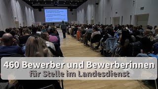 LandesverwaltungÜber 460 Bewerbungen [upl. by Elyrad966]