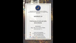 YENİ BAŞLAYANLAR İÇİN İSTATİSTİK  AKİDUAM WEBİNER 34 [upl. by Donall]