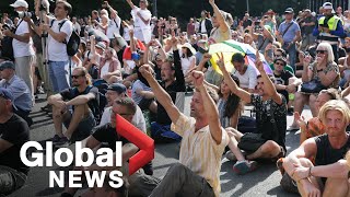 Coronavirus Thousands rally in Berlin to protest COVID19 measures [upl. by Darees]