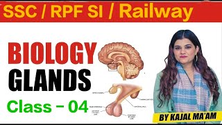 Glands amp Hormones  Biology  Railway Exams 2024  RRB ALP RPF TECH NTPC  Kajal maam railway [upl. by Anuqahs513]