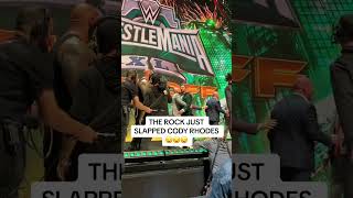 The Rock really just slapped Cody Rhodes 😦 shorts wwe codyrhodes [upl. by Rochella69]