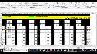 Excel Dienstplan New York kostenlos dienstplan maschine [upl. by Sonya]