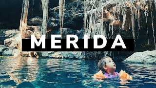 MERIDA YUCATAN WITH KIDS  CENOTES SINGLE MOMS RESTAURANTS WITH NANNIES [upl. by Volnay562]