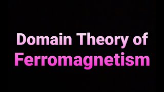 DOMAIN THEORY OF FERROMAGNETISM  IN HINDI  BSc 1st SEMESTER [upl. by Varuag]