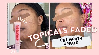 One Month of Using TOPICALS FADED  Skin Update  I was surprised by my results I’m still on tret [upl. by Havard]