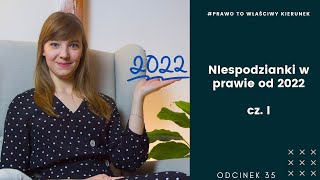 Zmiany i niespodzianki w prawie w 2022 roku  część I [upl. by Otreblig]