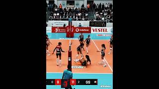 Ayçin Akyol😲 Heres The Real Monster Block volleyball [upl. by Arakat]