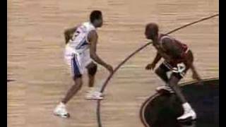 Allen Iverson Crosses Michael Jordan [upl. by Yrelbmik]