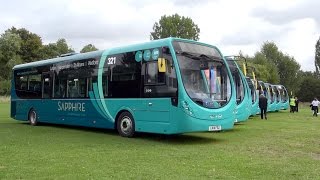 Arriva The Shires launches Sapphire 321 in St Albans 29082014 [upl. by Pooley]