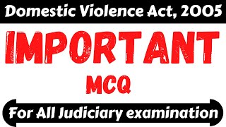 MP ADPO 2021  Important MCQ  Domestic Violence Act  घरेलू हिंसा अधिनियम2005 [upl. by Alikahs770]