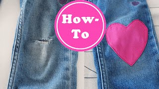 Jeans am Knie flicken  Flicken selbst machen  HowTo Tutorial [upl. by Odnumyar502]