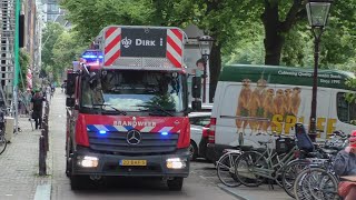 Brandweer Dirk met spoed onderweg naar een Dakbrand in Amsterdam Centrum [upl. by Jessy]