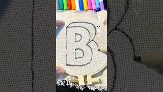 Easy drawing letter B 3D shortsdrawing drawingideas [upl. by Eimerej]