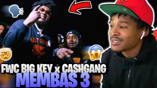 FWC Big Key  MEMBAS 3 ft Cashgang Official Music Video REACTION [upl. by Enirahtac739]