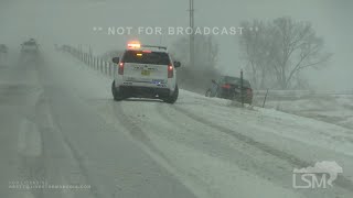 03242024 Williams IA  Slide Offs Along Interstate 35  Snow Plows [upl. by Earleen]