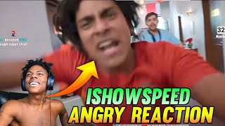 IShowSpeed Angry 💢 Reaction Carryminati Video [upl. by Nelyak144]